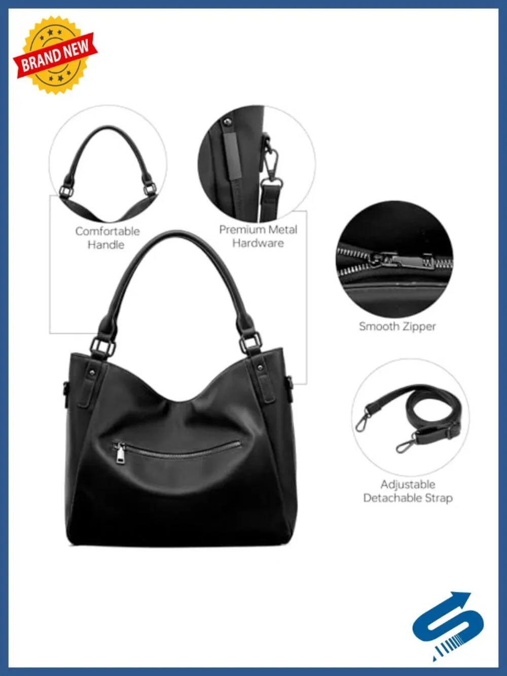 Tote Bag for Women Slouchy Shoulder Hobo Purse Large Vegan Leather Laptop